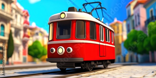3D animation tram
