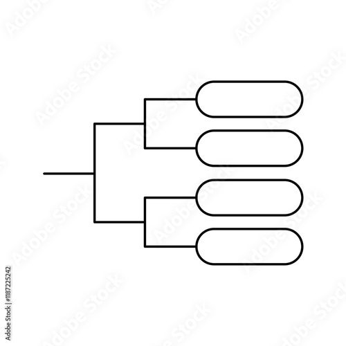 tournament brackets for teams. Blank bracket template. Championship bracket schedule for basketball , football or baseball.