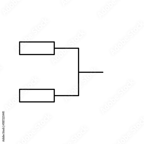 tournament brackets for teams. Blank bracket template. Championship bracket schedule for basketball , football or baseball.