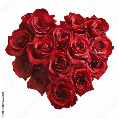 Wallpaper Mural Bouquet of red roses forming a heart shape, perfect for expressing love and affection on valentine's day or any special occasion Torontodigital.ca