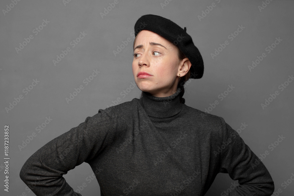 feeling sad and stressed, upset because of a bad surprise, with a negative, anxious look feeling sad and stressed, upset because of a bad surprise, with a negative, anxious look
