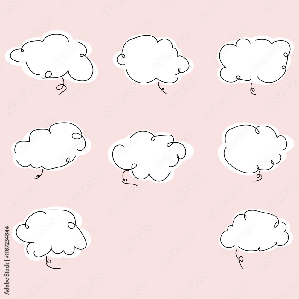 Collection of Empty Speech Bubbles Illustration Collection of Empty Speech Bubbles Illustration