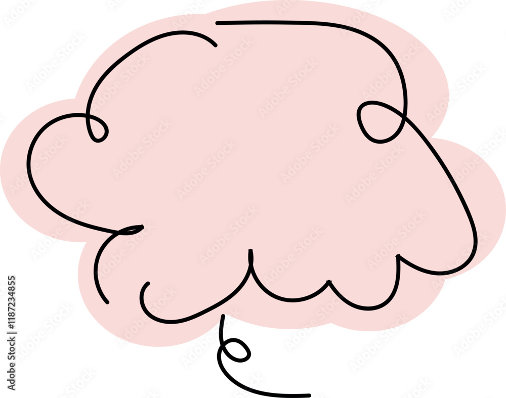 Speech bubble, round and simple