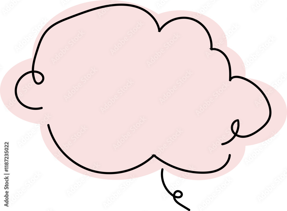 Speech bubble, round and simple Speech bubble, round and simple