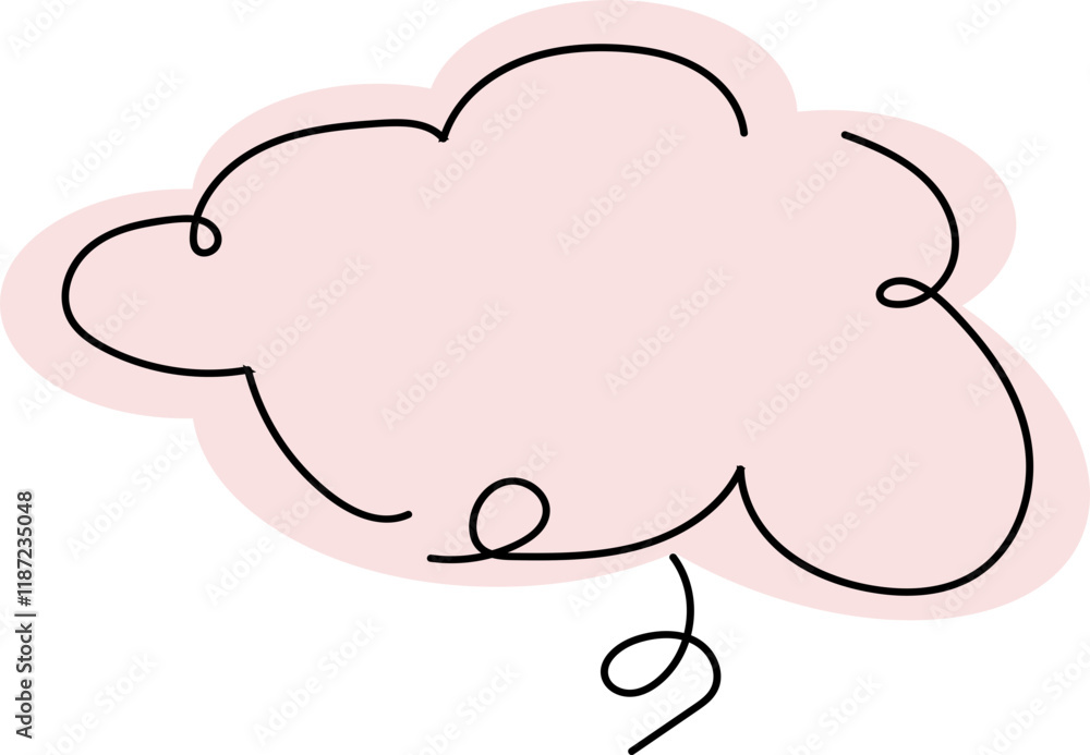 Speech bubble, round and simple Speech bubble, round and simple