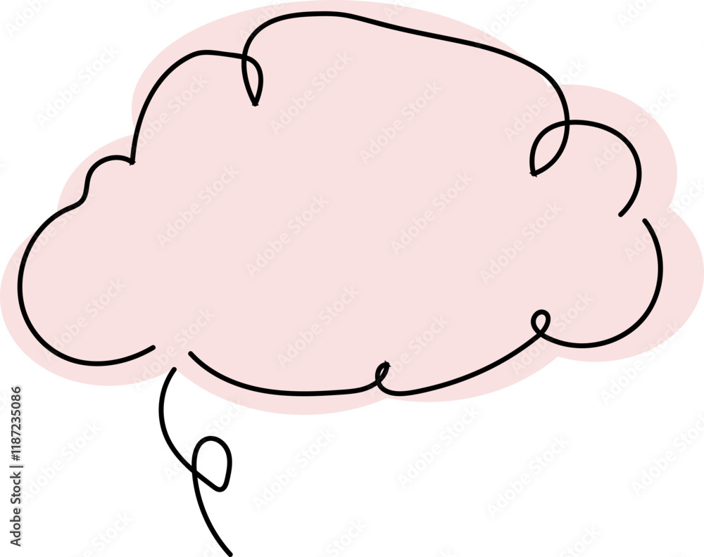 Speech bubble, round and simple Speech bubble, round and simple