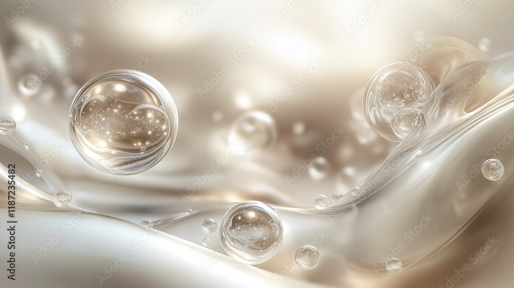 Fototapeta premium Delicate molecules dancing gracefully in an ethereal, glowing environment
