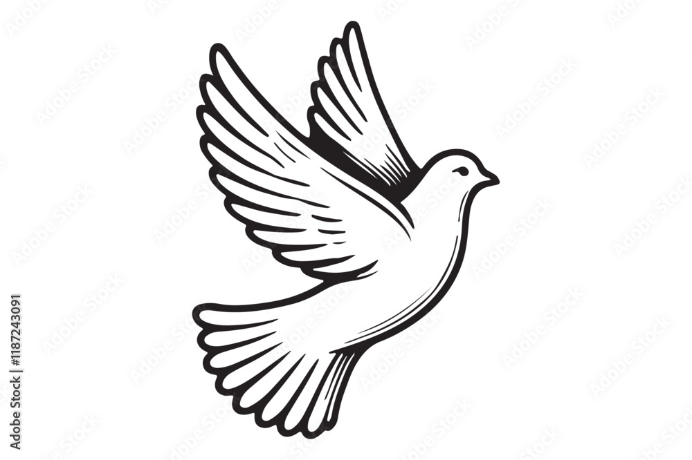 Peace symbol, dove icon vector template Peace symbol, dove icon vector template