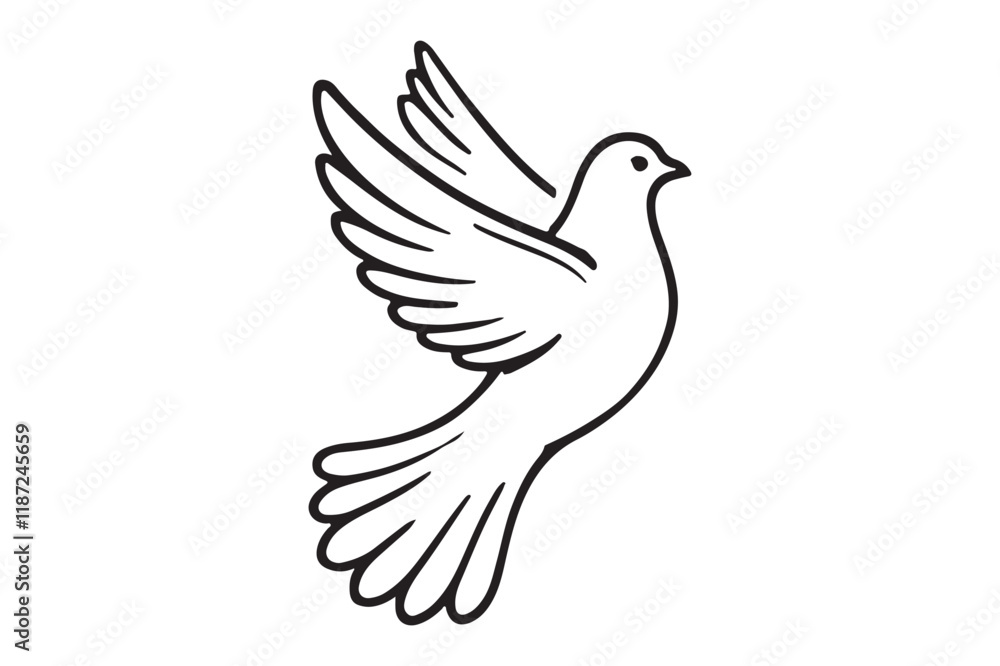 Peace symbol, dove icon vector template Peace symbol, dove icon vector template