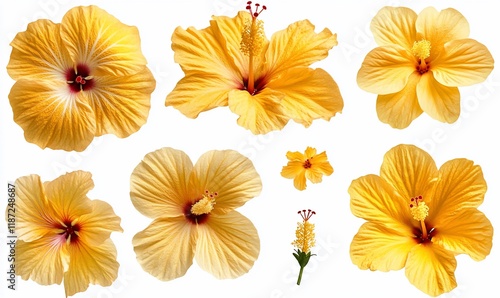 Wallpaper Mural Collection of Yellow Hibiscus Flowers Torontodigital.ca