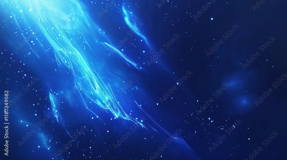 Obraz premium Abstract Blue Technology Design with Dynamic Lines and Scale Effects