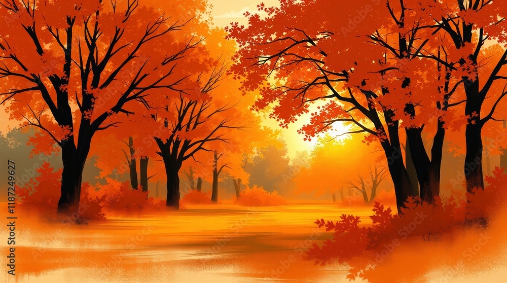 Sunset panorama background Sunset panorama background