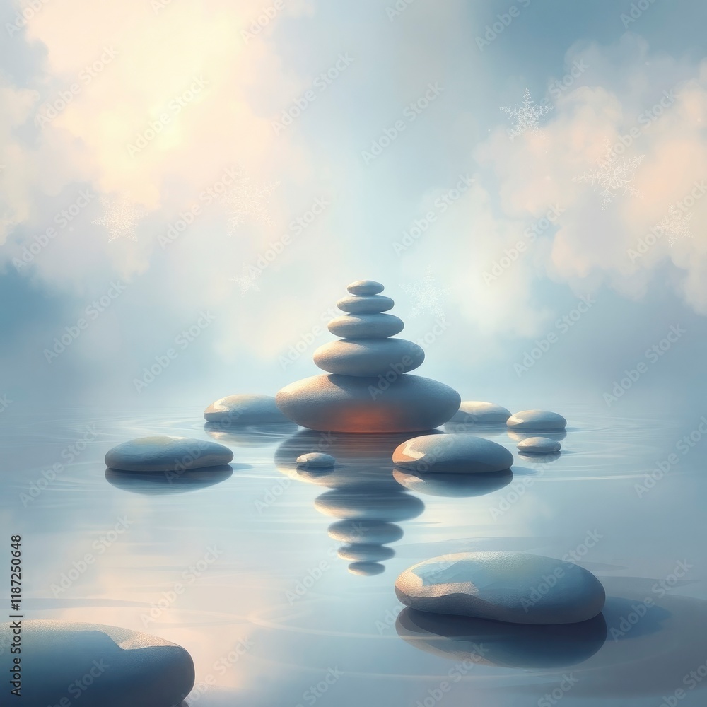 Obraz premium stack of stones background