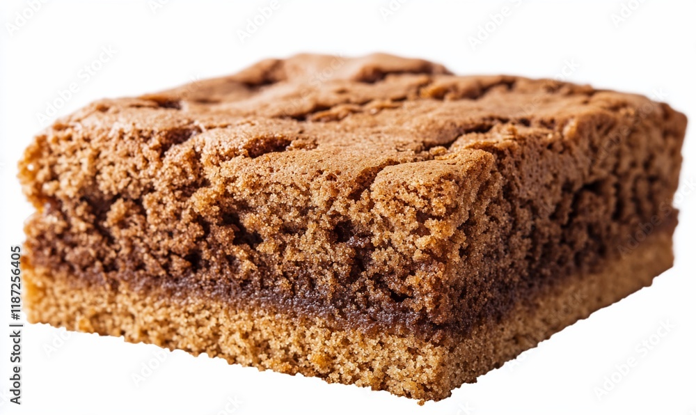Chocolate brownie slice, isolated on white background. Possible use Food photography Chocolate brownie slice, isolated on white background. Possible use Food photography