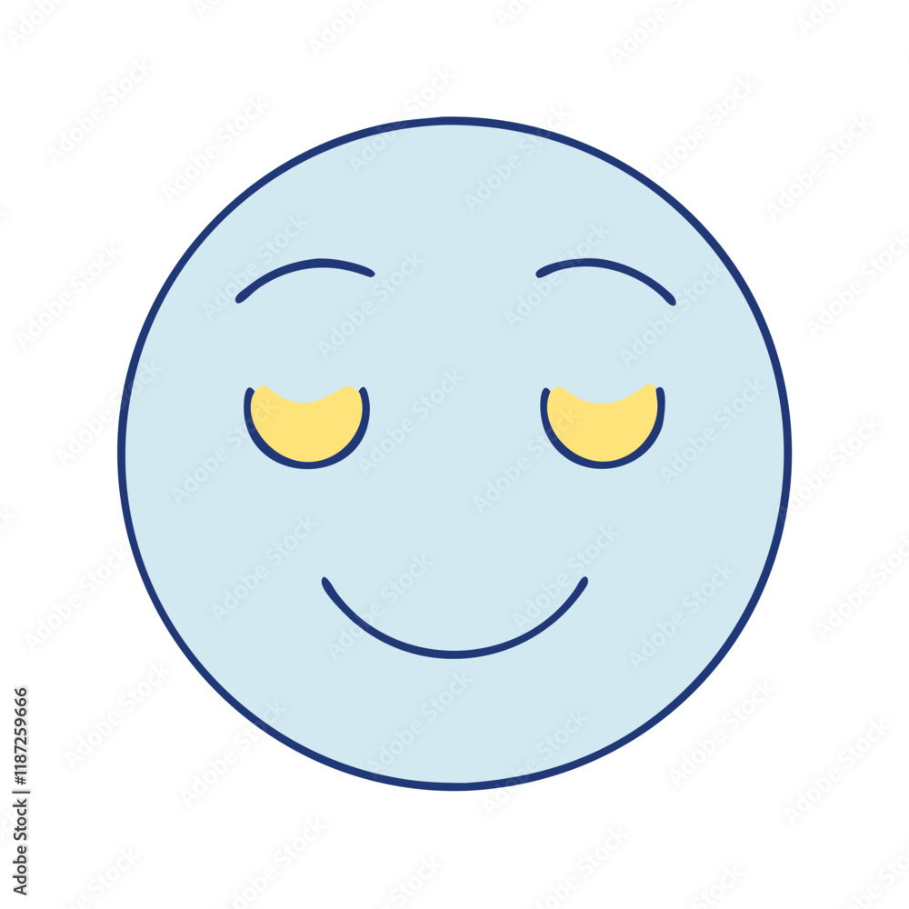 Fototapeta premium face with a peaceful smile icon, face with a peaceful smile vector, face with a peaceful smile web icon.