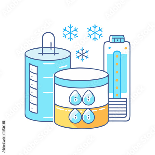 cryogenic storage vector icon, cryogenic storage vector illustration - simple illustration of cryogenic storage, perfect for logos,and cryogenic storage -themed designs.
