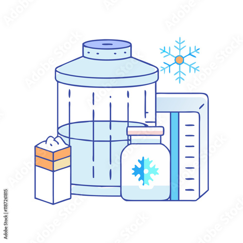 cryogenic storage vector icon, cryogenic storage vector illustration - simple illustration of cryogenic storage, perfect for logos,and cryogenic storage -themed designs.