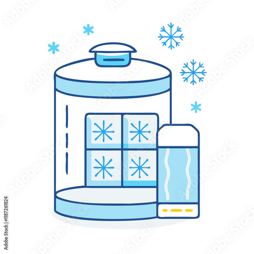 cryogenic storage vector icon, cryogenic storage vector illustration - simple illustration of cryogenic storage, perfect for logos,and cryogenic storage -themed designs.