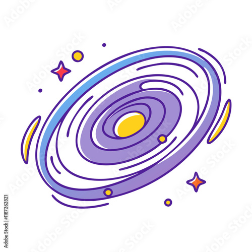 galaxy swirl vector icon, galaxy swirl vector illustration - simple illustration of galaxy swirl, perfect for logos,and galaxy swirl -themed designs.