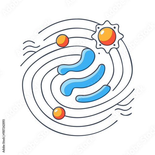 gravity wave vector icon, gravity wave vector illustration - simple illustration of gravity wave, perfect for logos,and gravity wave -themed designs.