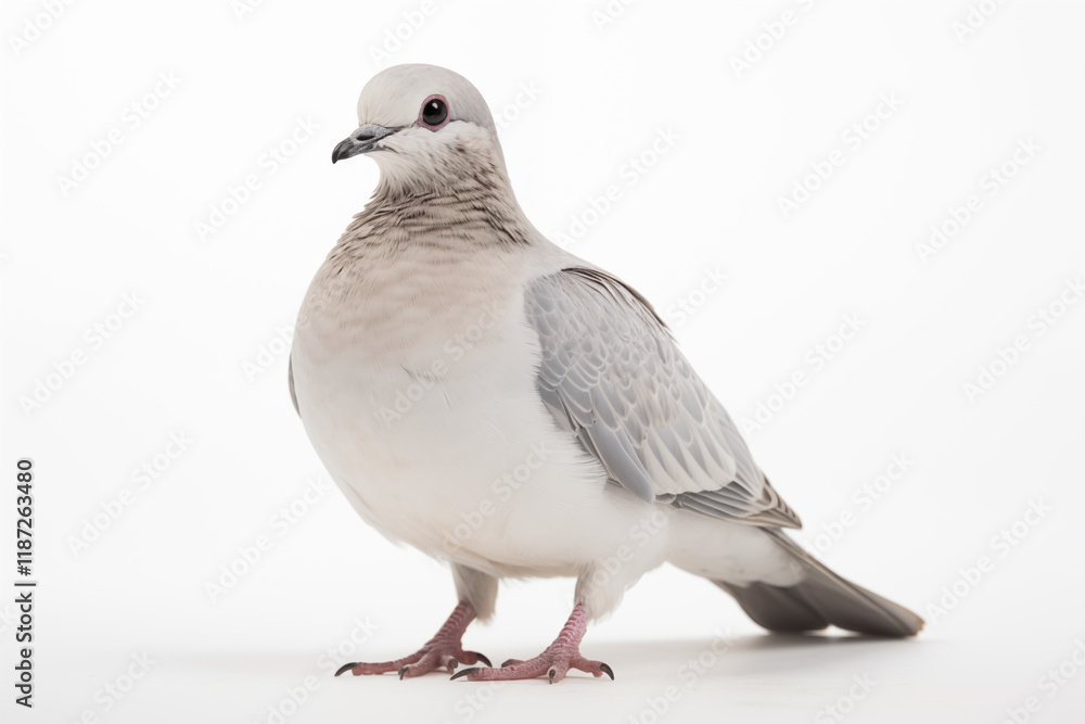 white dove symbolizing peace and harmony on a white background. Ideal for designs promoting unity, love, hope, and global peace initiatives. Perfect for use in posters, banners, websites.