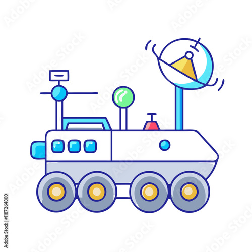 space rover vector icon, space rover vector illustration - simple illustration of space rover, perfect for logos,and space rover -themed designs.