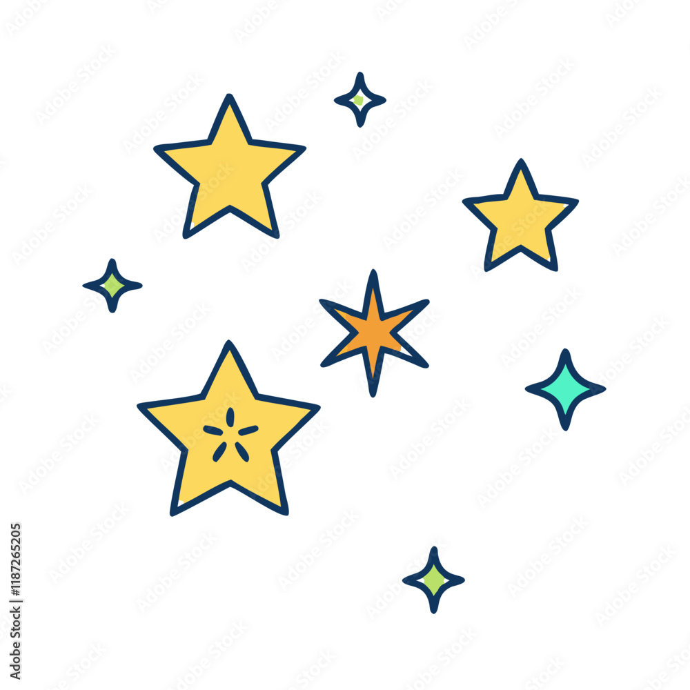 Fototapeta premium star cluster vector icon, star cluster vector illustration - simple illustration of star cluster, perfect for logos,and star cluster -themed designs.