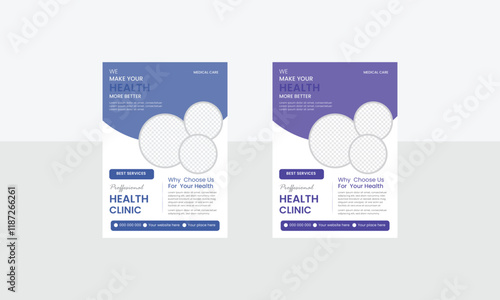Simple Minimalistic Creative Unique Medical Flyer Template Design