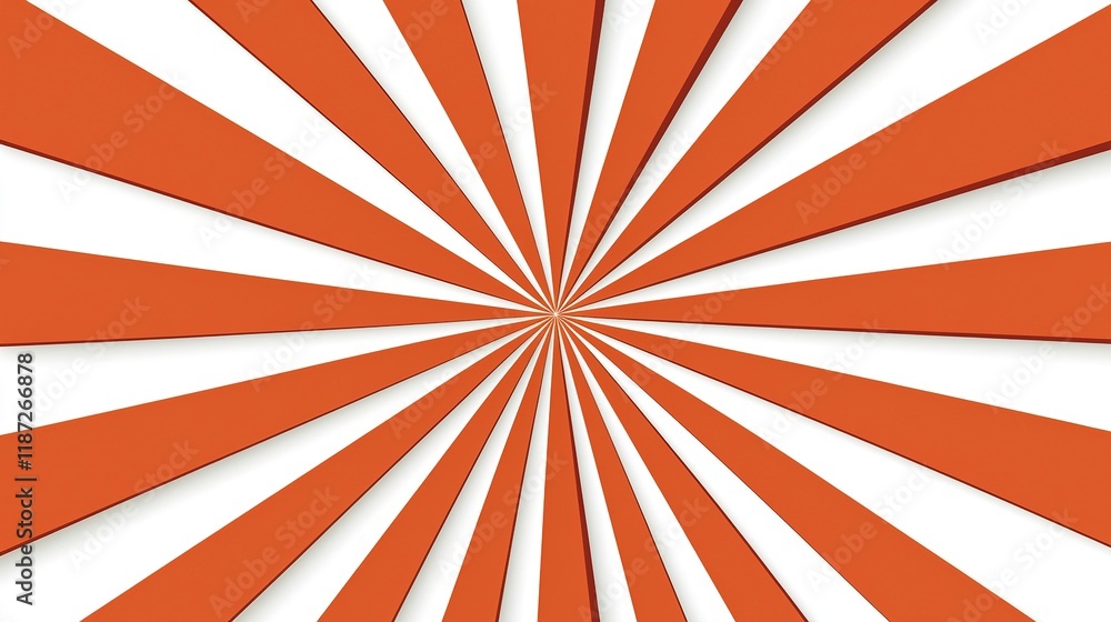 Fototapeta premium Dynamic orange starburst graphic design isolated art modern aesthetic bold colors