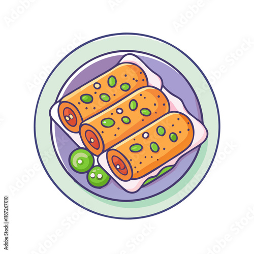 enchiladas vector icon, enchiladas vector illustration-simple illustration of enchiladas, perfect for logos,and enchiladas-themed designs.