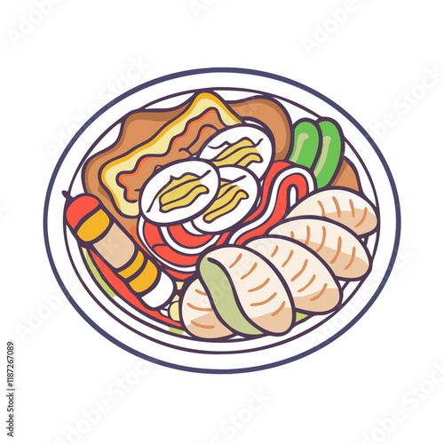 fajitas platter vector icon, fajitas platter vector illustration-simple illustration of fajitas platter, perfect for logos,and fajitas platter-themed designs.