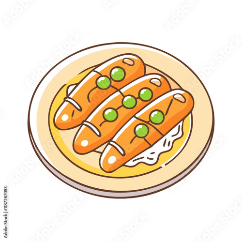 enchiladas vector icon, enchiladas vector illustration-simple illustration of enchiladas, perfect for logos,and enchiladas-themed designs.