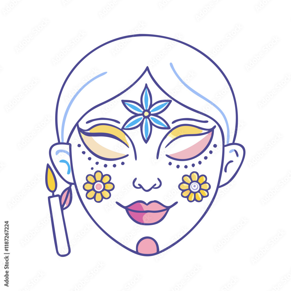 festive face paint vector icon, festive face paint vector illustration-simple illustration of festive face paint, perfect for logos,and festive face paint-themed designs. festive face paint vector icon, festive face paint vector illustration-simple illustration of festive face paint, perfect for logos,and festive face paint-themed designs.