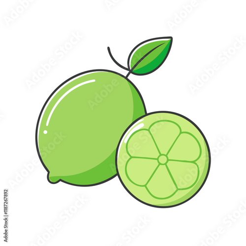 limes vector icon, limes vector illustration-simple illustration of limes, perfect for logos,and limes-themed designs.