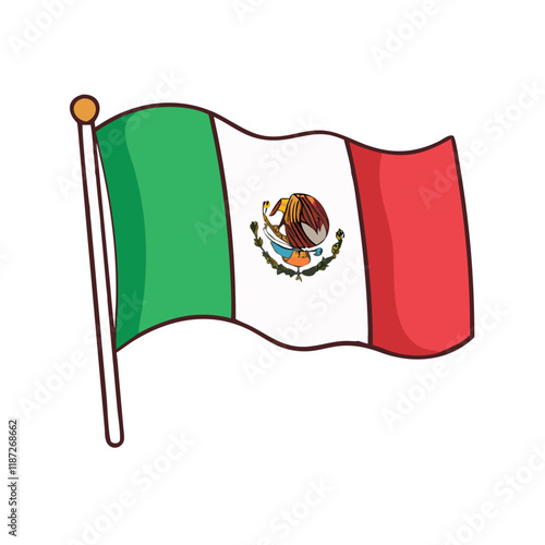 mexican flag waving vector icon, mexican flag waving vector illustration-simple illustration of mexican flag waving, perfect for logos,and mexican flag waving-themed designs.