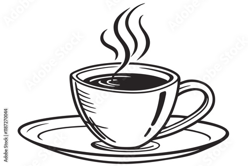 cup of coffee with steam