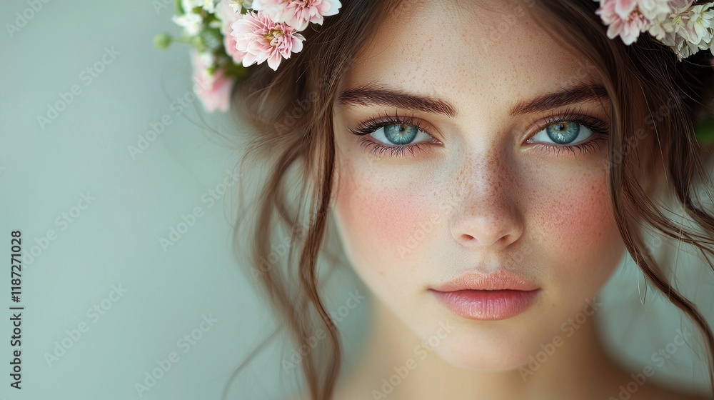 Naklejka premium Portrait of a beautiful woman.