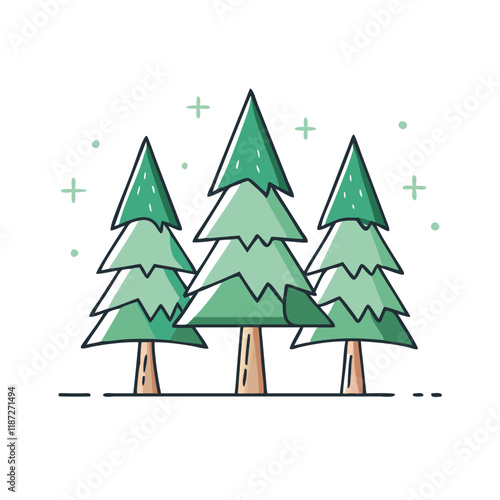 pine forest vector icon, pine forest vector illustration-simple illustration of pine forest, perfect for logos,and pine forest - themed designs. photo