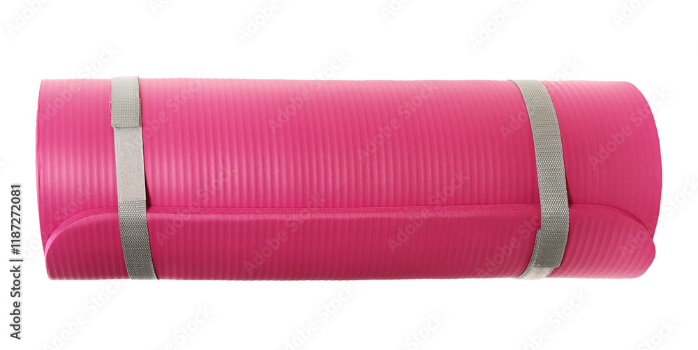 Yoga mat for fitness exercise isolated on white background Yoga mat for fitness exercise isolated on white background