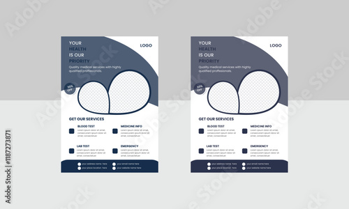 Simple Minimalistic Creative Unique Medical Flyer Template Design