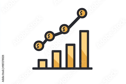 Economics glyph icon representing supply and demand concepts on a white background