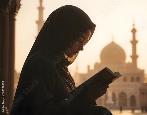 Ramadhan Kareem muslim background. Generative AI