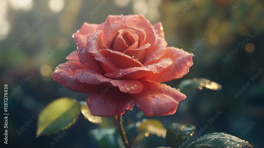 Radiant Rose in Dew Drops Radiant Rose in Dew Drops