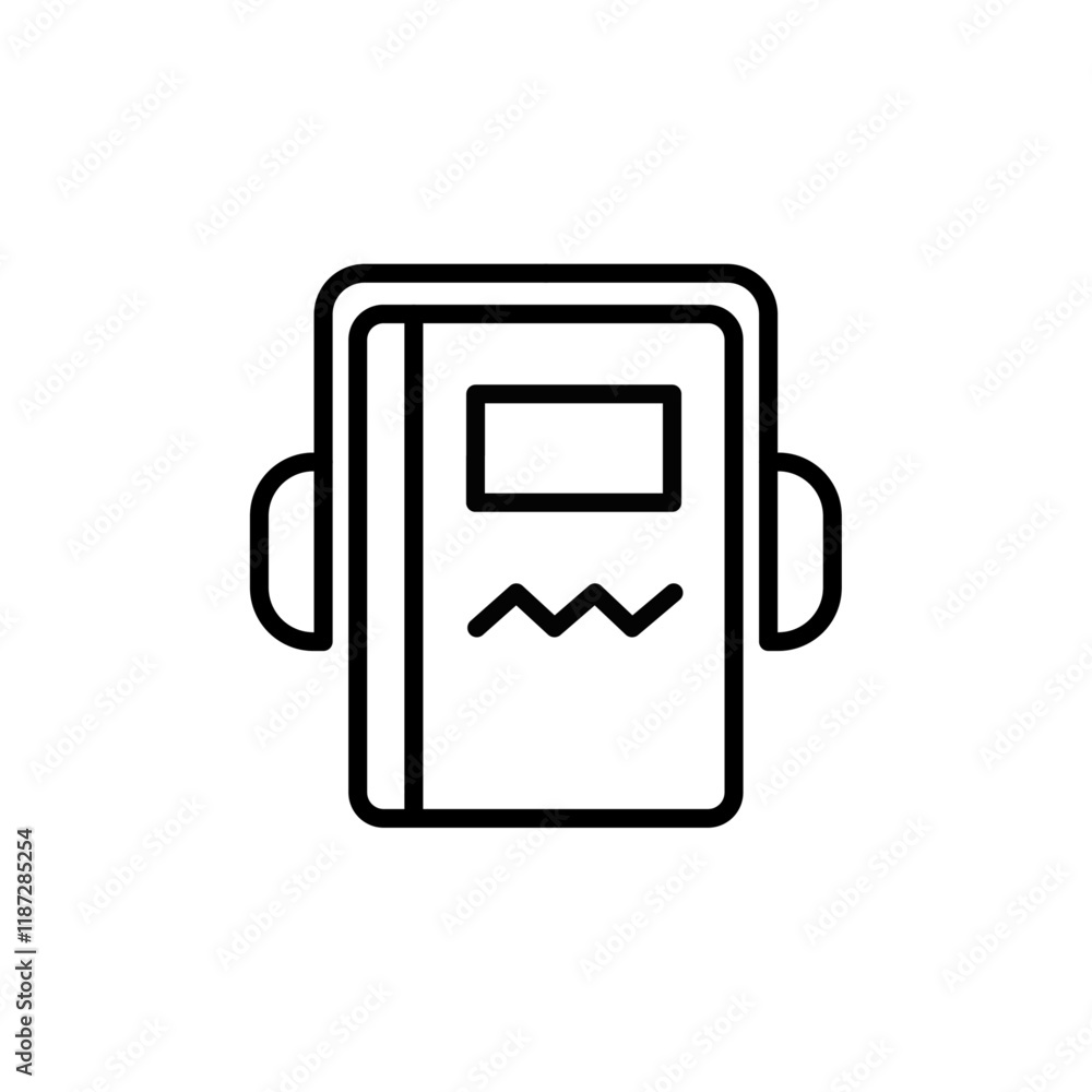 Audio book player icon flat editable icon mark Audio book player icon flat editable icon mark