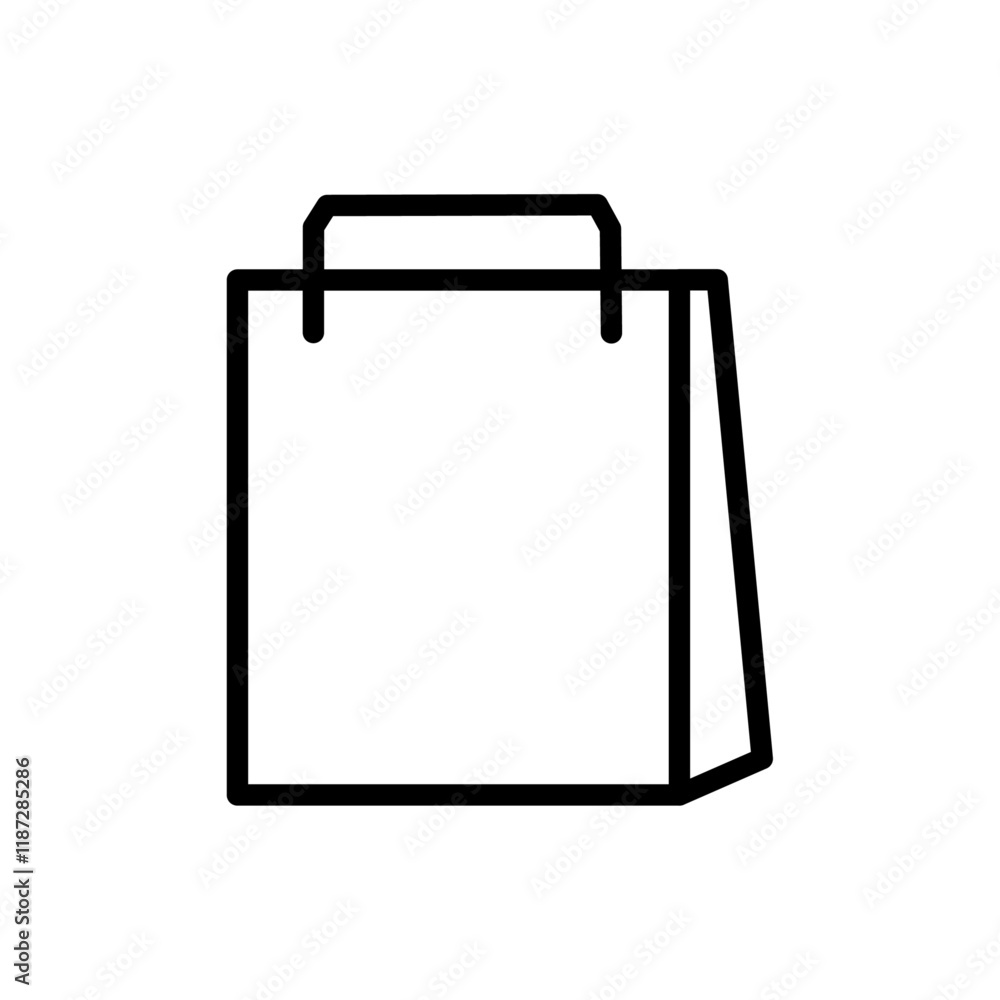 Bag icon flat editable icon mark Bag icon flat editable icon mark