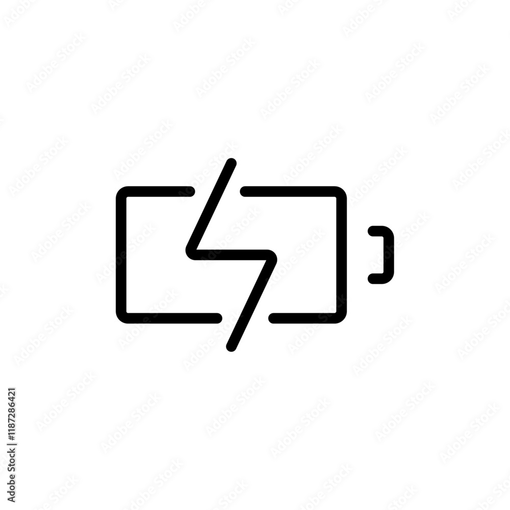 Charging icon flat editable icon mark Charging icon flat editable icon mark