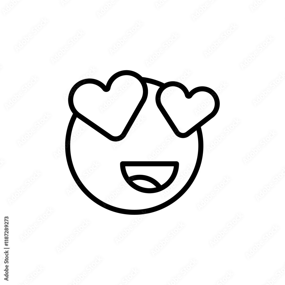 Love emoji icon flat editable icon mark Love emoji icon flat editable icon mark