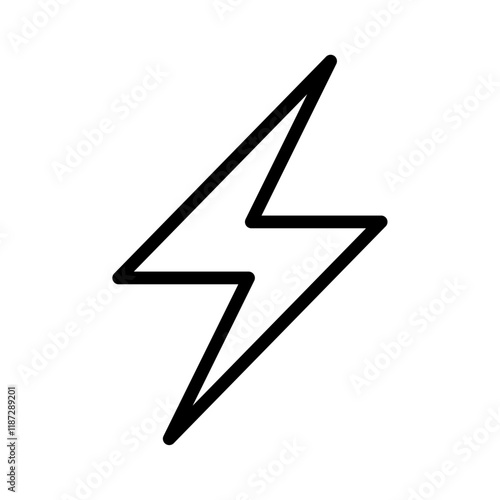 Lightening icon flat editable icon mark