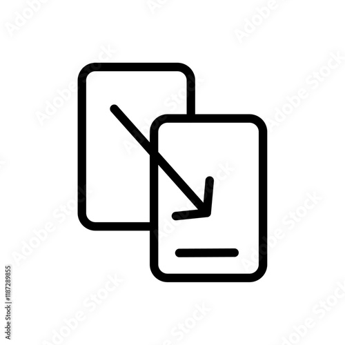 Phone clone icon flat editable icon mark