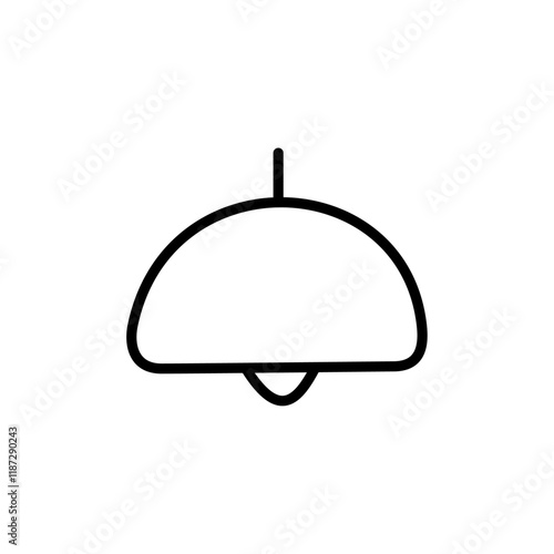 Roof lamp icon flat editable icon mark